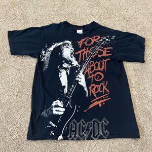 Liquid Blue AC/DC For‎ Those About  Rock T-Shirt Men's M Tee Black Vintage